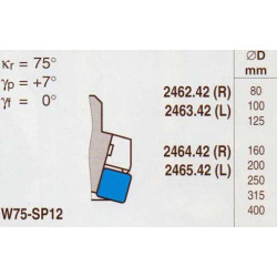 Narex Fréza čelní pozitivní, pr. 100 mm, ČSN 22 2462.22, W75SP12