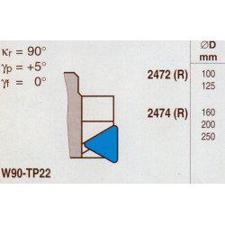 Narex Fréza rohová, pr. 100 mm, ČSN 22 2472, 100B05R-W90TP22D