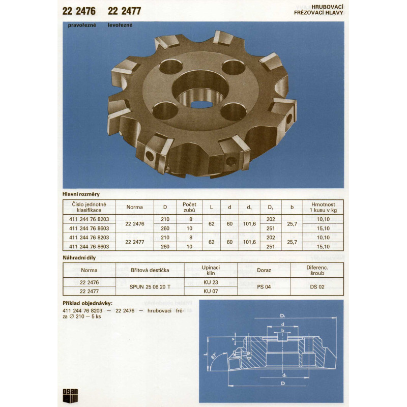 Narex Frézovací hlava rohová hrubovací, pr. 170 mm, W87-SP25P 170C06R