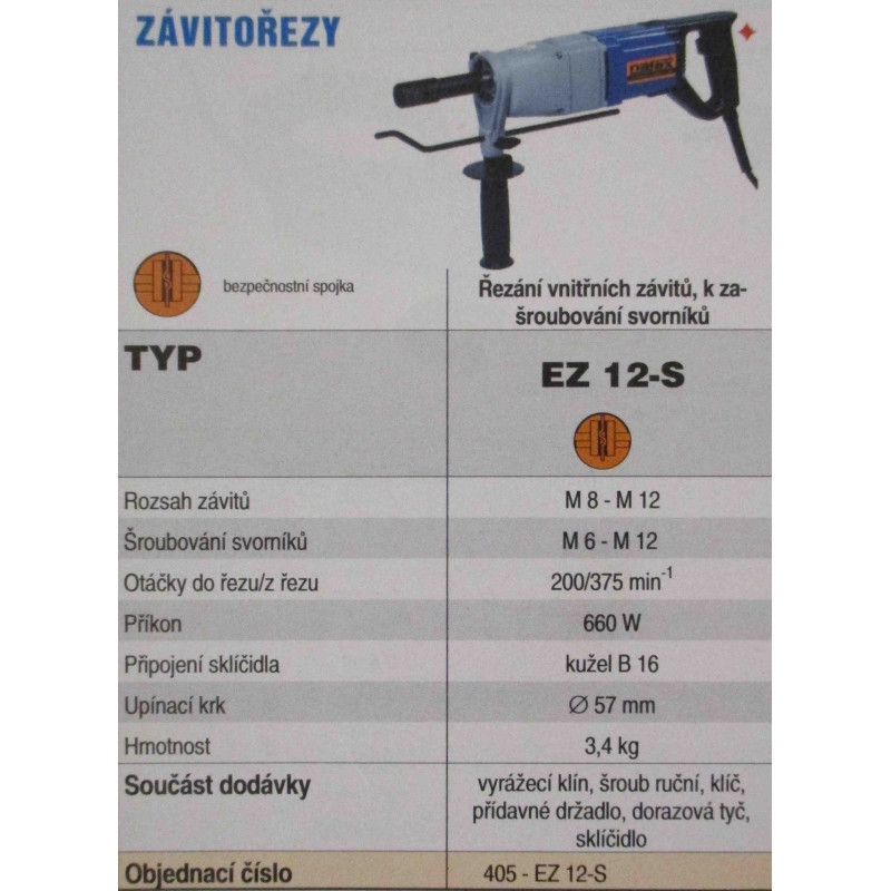 Narex Závitořez ruční elektrický EZ 12-S